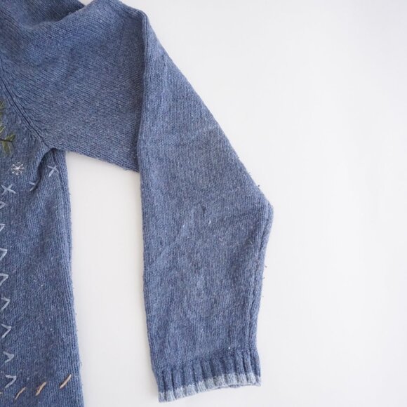 Vintage Croft & Barrow Bird Embroidered Zip Cardigan Grandmacore Cottagecore S - Picture 4 of 10